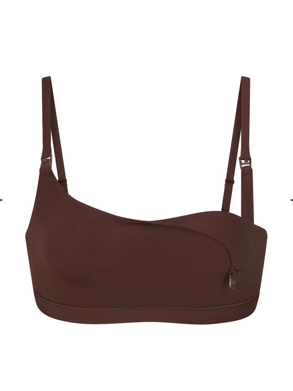 Three SKIMS Cocoa Nursing Bras